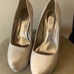 Marquise -06 nude suede heel